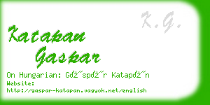 katapan gaspar business card